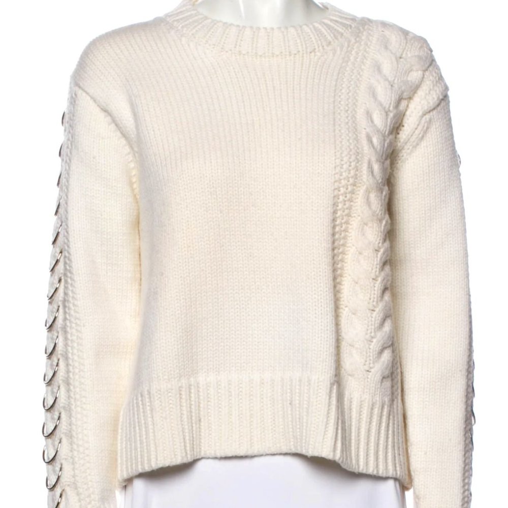 EDUN Heavy Chunky Cable Knit Wool Sweater
